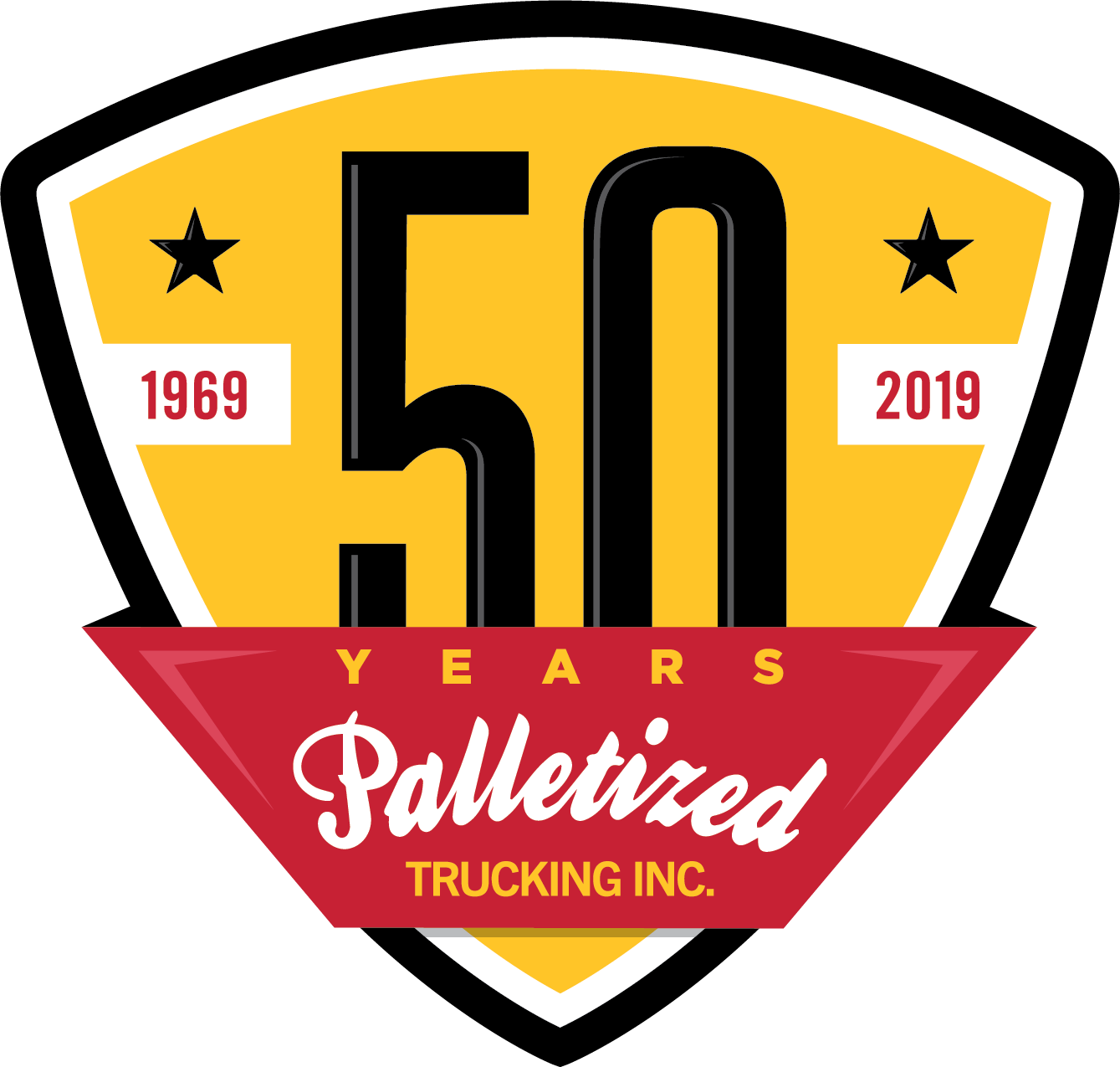 Palletized Trucking 50th Anniversary logo, 1969-2019